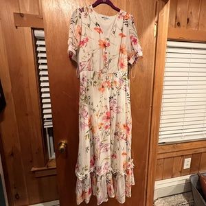 BNWT Belted Floral Calvin Klein Dress Size 12